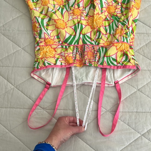 Lilly Pulitzer Spring Lillies Top size 6 lined removable straps y2k - Picture 9 of 16
